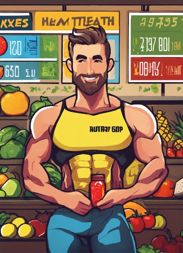 Best Illustrators Of All Time, Muscle, Cartoon, Bodybuilder, Bodybuilding, Smile