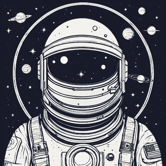 Black, Astronaut, Art, Style, Font, Astronomical Object