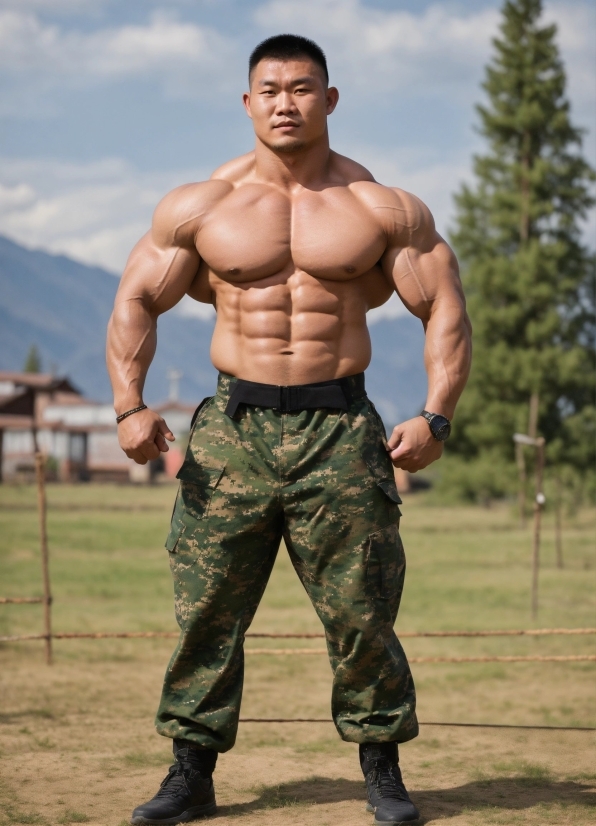 Black Red Background, Camouflage, Sky, Cargo Pants, Military Camouflage, Bodybuilder