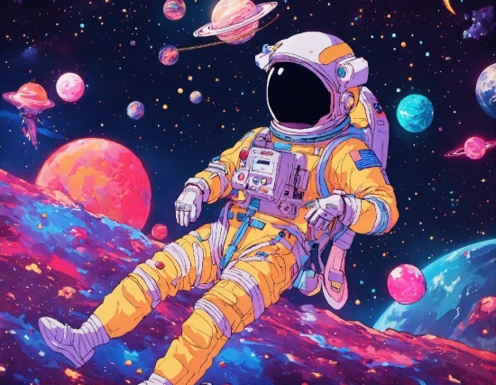 Blue And White Wallpaper, Astronaut, World, Entertainment, Paint, Art