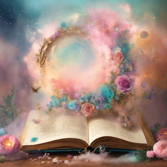 Book, Pink, Publication, Happy, Sky, Art