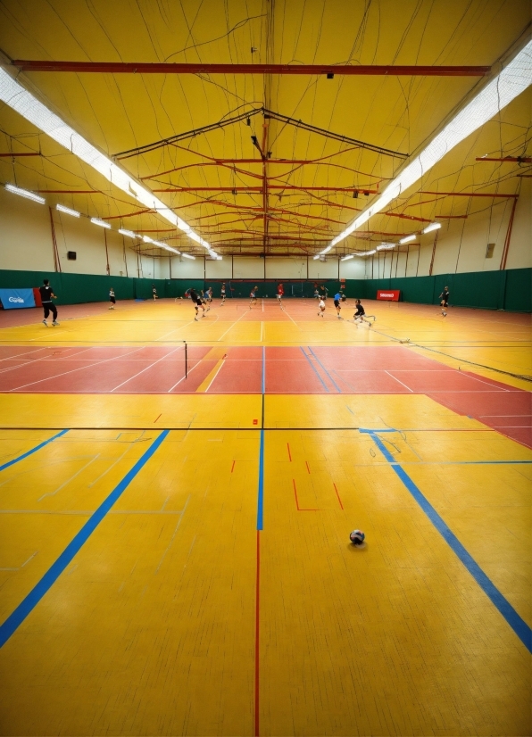 Building Stock Photo, Field House, Orange, Wood, Flooring, Floor