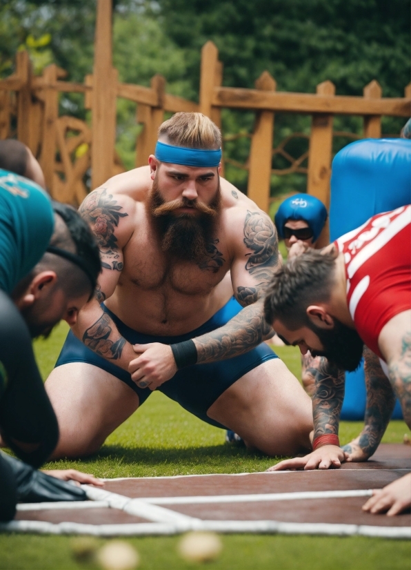 Cb Background Hd 1080p, Shorts, Muscle, Blue, Wrestling, Grass