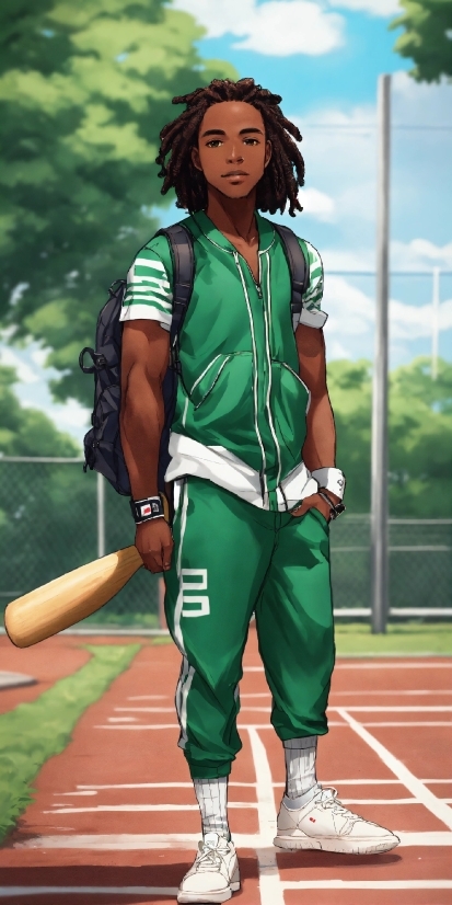 Cd Background, Green, Sports Uniform, Thigh, Sportswear, Knee