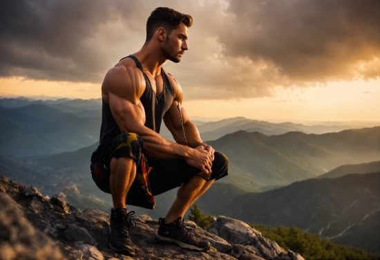 Christian Background, Cloud, Sky, Mountain, Muscle, People In Nature