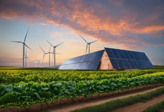 Cloud, Sky, Plant, Atmosphere, Windmill, Nature