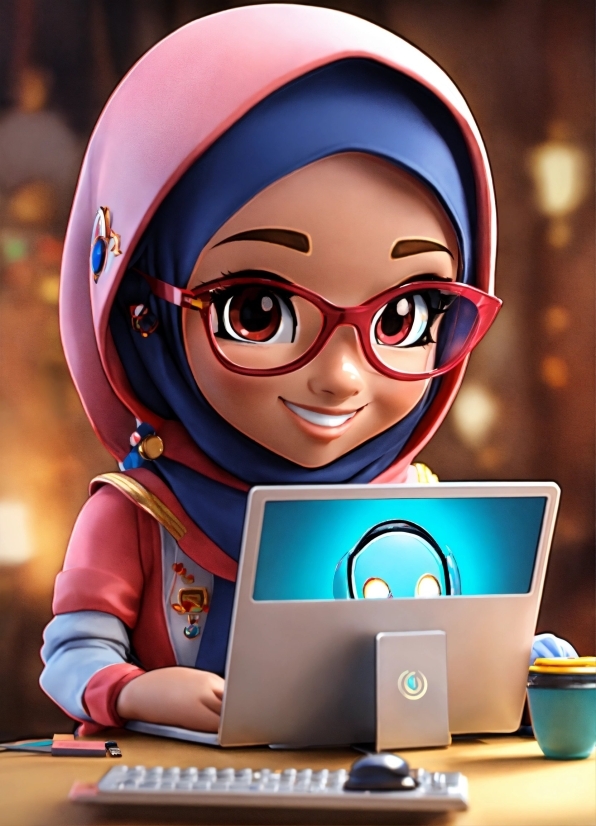 Computer, Facial Expression, Vision Care, Blue, Personal Computer, Eyewear