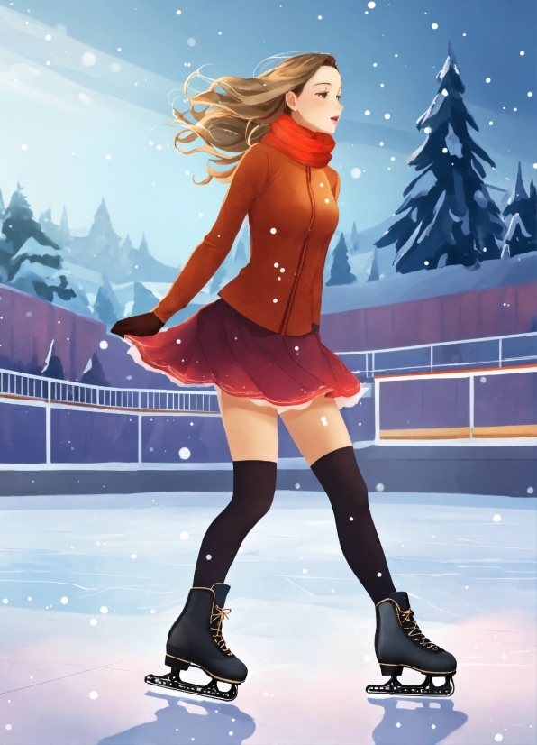 Computer Illustration, Roller Skates, Sports Equipment, Thigh, Sky, Knee