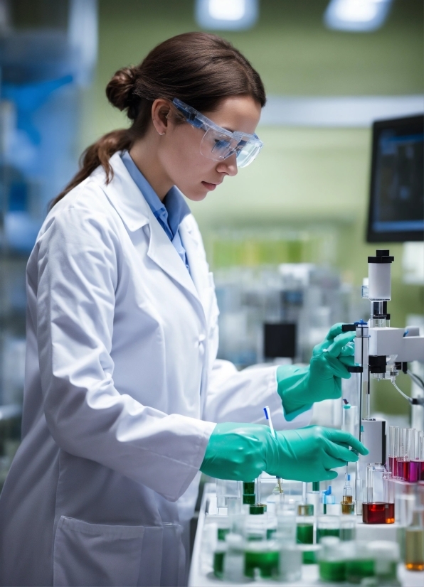 Computer Images, Safety Glove, Scientist, Researcher, White Coat, Laboratory