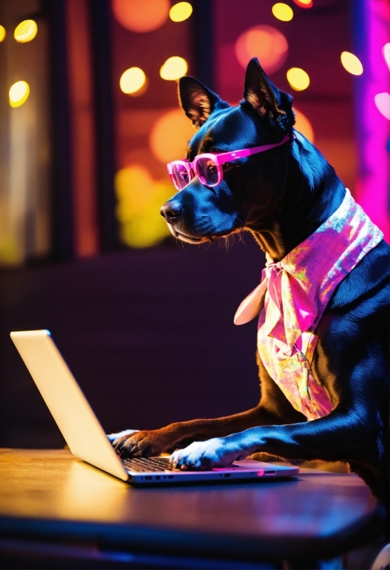 Copyright Free Website Background Images, Dog, Personal Computer, Light, Laptop, Purple