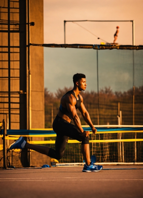 Dad Stock Image, Shorts, Sky, Sports Equipment, Flash Photography, Knee