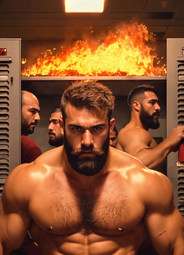 Design And Digital Media, Muscle, Bodybuilder, Beard, Chest, Gas