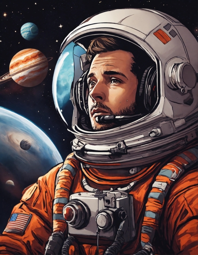 Digital Graphic Design, Astronaut, Helmet, Art, Cool, Space