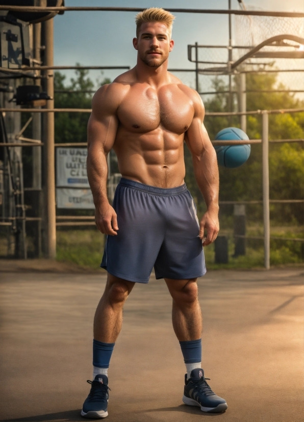 Egg Stock Photo, Footwear, Joint, Head, Shorts, Bodybuilder