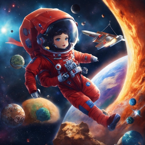 Facebook Cover, World, Light, Art, Cartoon, Astronaut