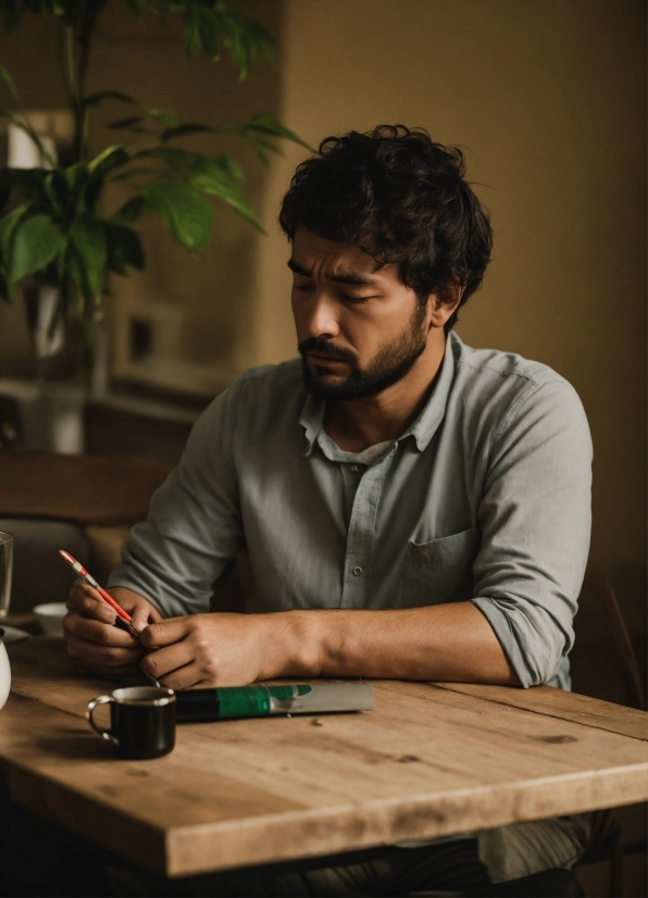 Feedback Clipart, Table, Beard, Plant, Wood, Desk