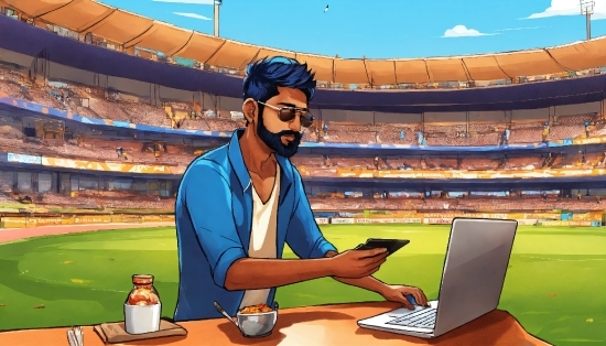 Football Player Vector, Personal Computer, Computer, Tableware, Table, Laptop