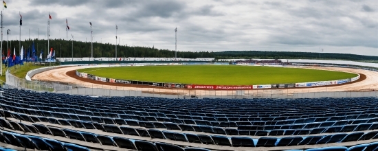 Foto Aesthetic, Sky, Cloud, Grass, Race Track, Stadium