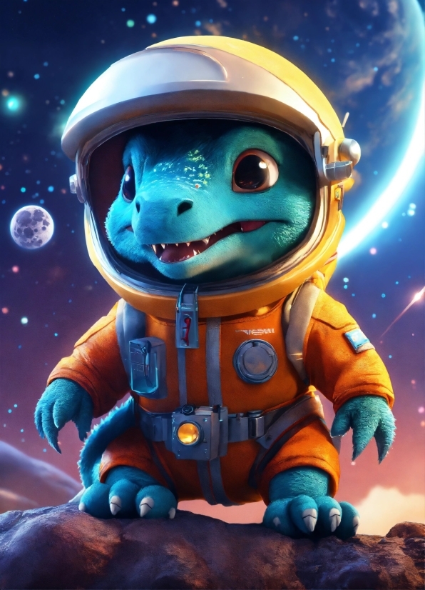 Free Background Images, Cartoon, Astronaut, Poster, Art, Electric Blue