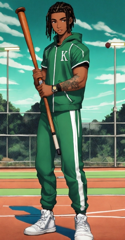 Free Cc0 Images, Baseball Bat, Green, Thigh, Grass, Sneakers