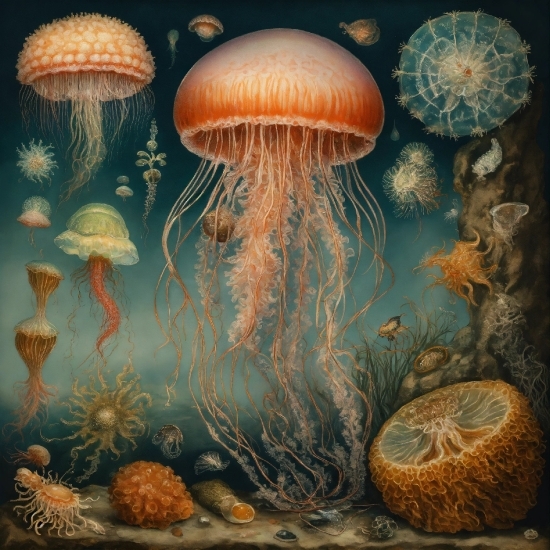 Free Copyright Free Pictures, Nature, Organism, Art, Jellyfish, Marine Invertebrates