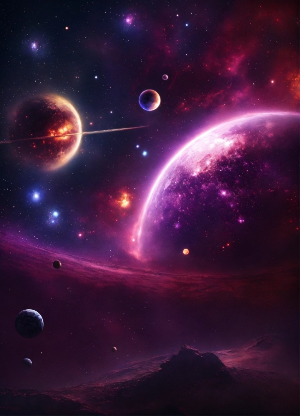 Free Stock Vectors, Atmosphere, Nebula, World, Purple, Galaxy