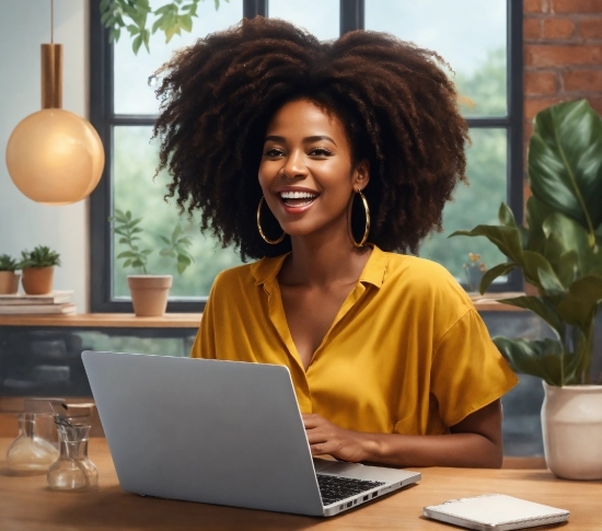 Garbage Clipart, Smile, Table, Plant, Computer, Laptop