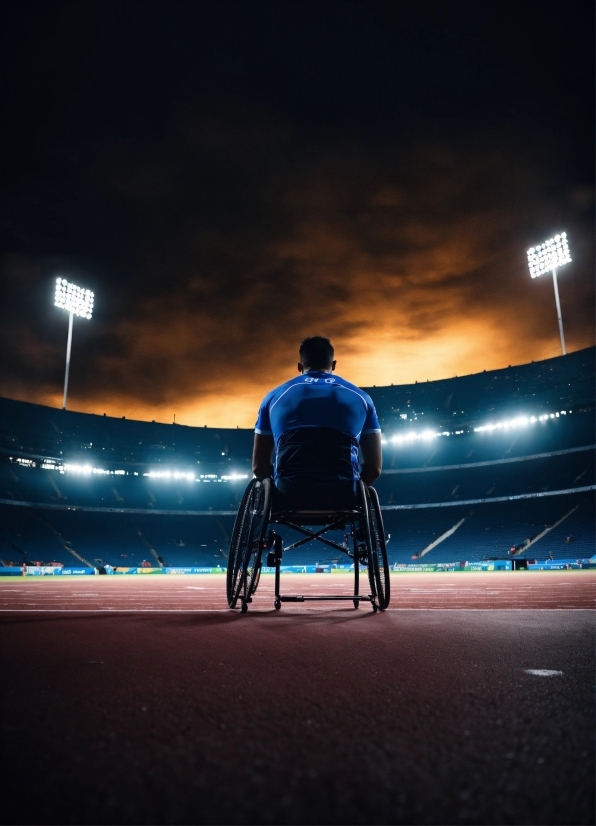 Gouache Illustration, Wheel, Wheelchair, Sky, Disabled Sports, Wheelchair Sports