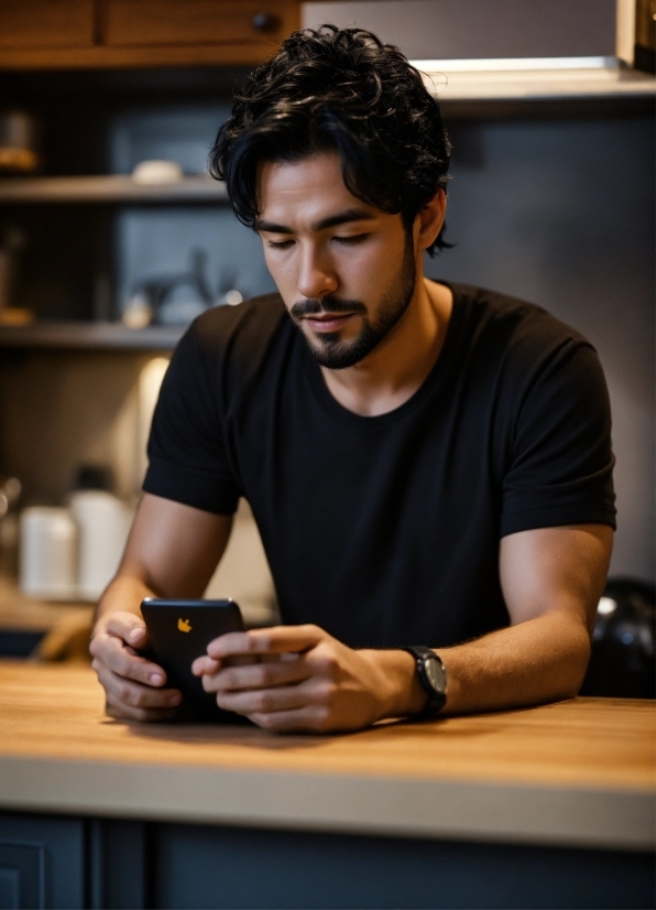 Gun Clipart, Watch, Hairstyle, Muscle, Table, Beard