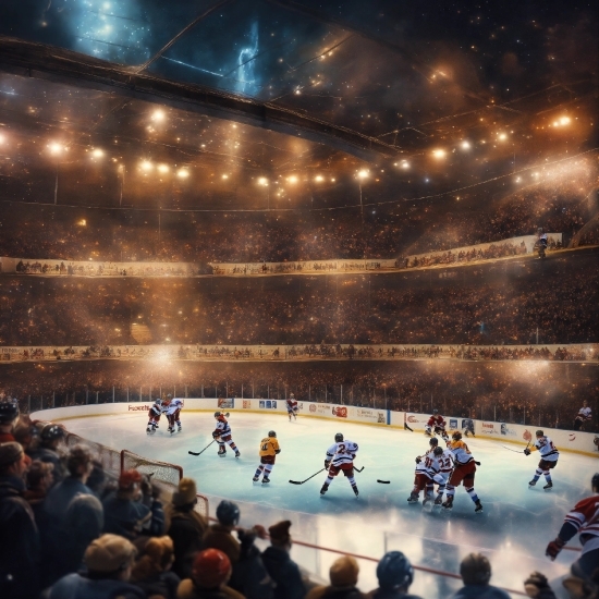 Hacker Photo, Field House, Cloud, Light, Ice Rink, Lighting