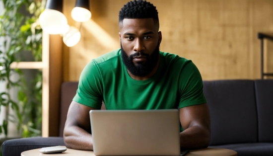 Hair, Face, Muscle, Beard, Human, T-shirt