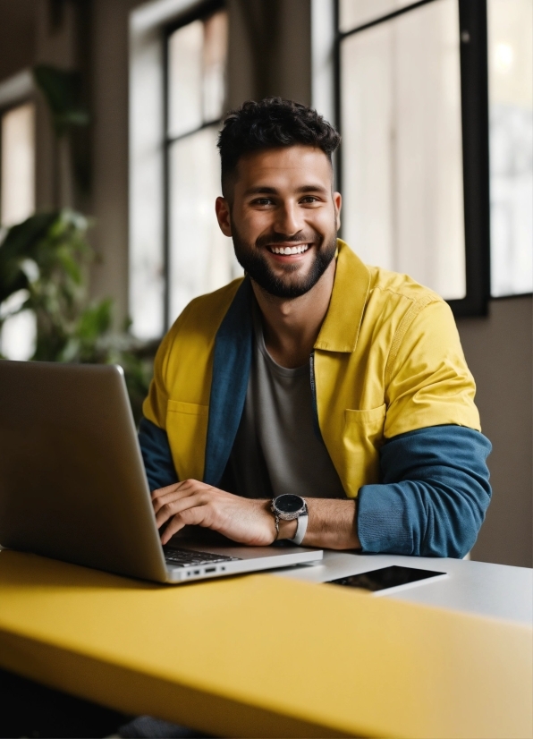 Happy Monday Clipart, Smile, Computer, Table, Laptop, Personal Computer