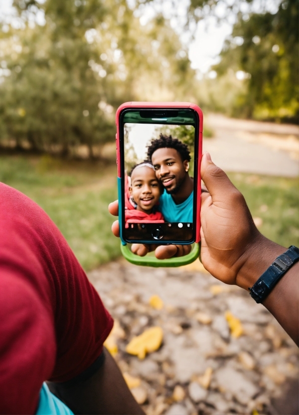 Happy Stock Image, Watch, Hand, Plant, Communication Device, Happy