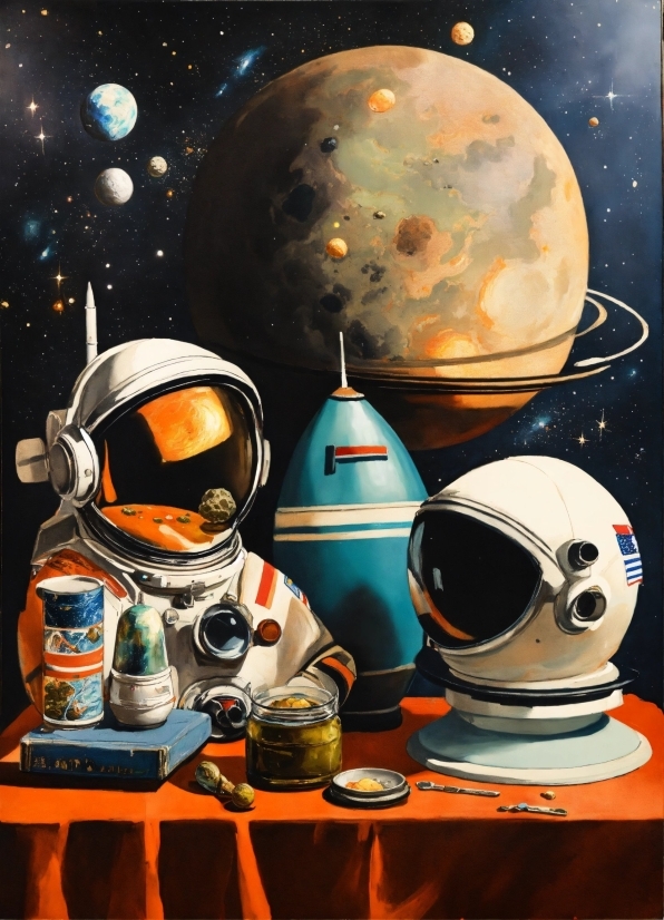 Helmet, World, Astronaut, Art, Space, Science