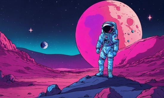 Home Design 3d, World, Sky, Astronaut, Pink, Art