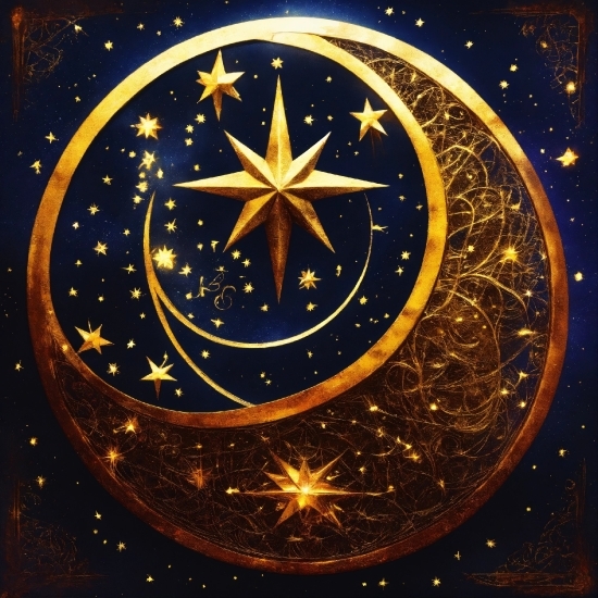 Ice Cream Wallpaper, Gold, Astronomical Object, Star, Art, Circle