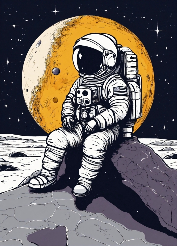 Illustrator Freepik, Astronaut, Art, Astronomical Object, Space, Fictional Character