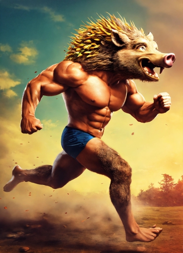 Ios 13 Wallpaper, Cloud, Art, Bodybuilder, Sky, Big Cats