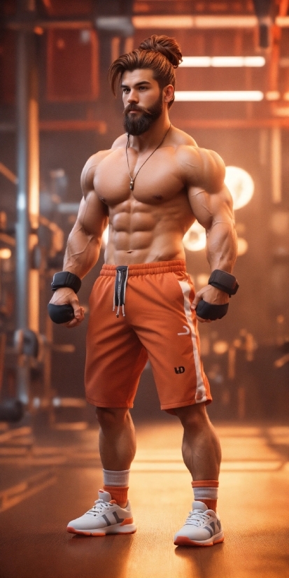 Korean Anime Wallpaper, Shorts, Bodybuilder, Arm, Muscle, Bodybuilding