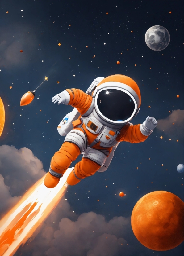 Laptop Vector Illustration, World, Light, Astronaut, Natural Environment, Sky