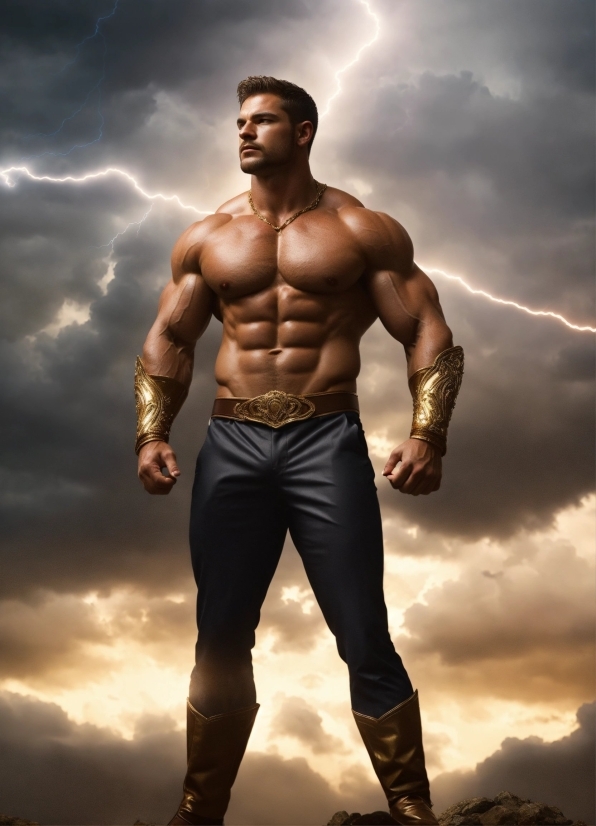 Lavender Vector, Cloud, Sky, Muscle, Bodybuilder, Flash Photography