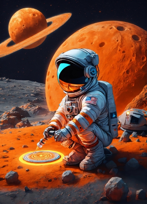 Lohri Images, Helmet, Human, World, Orange, Astronaut