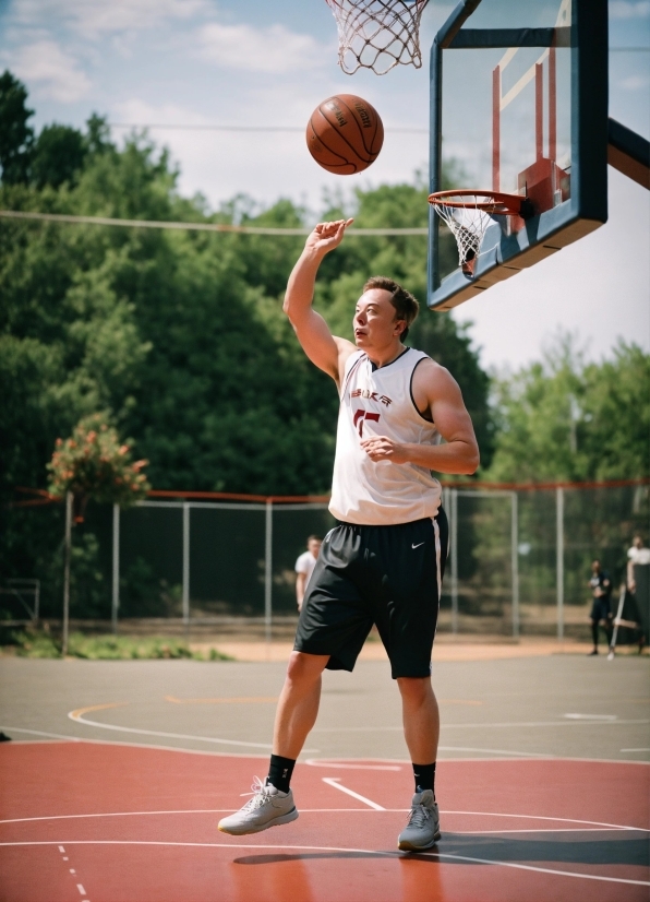 Man Face Silhouette, Basketball, Shorts, Daytime, Photograph, Sports Equipment