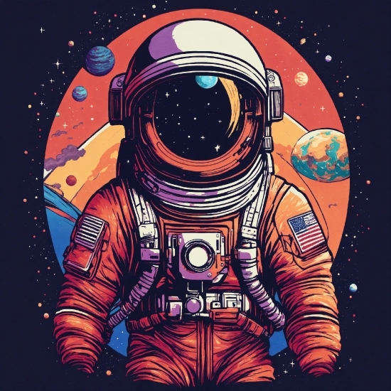 Microsoft Teams Background, Astronaut, Art, Font, Space, Symmetry