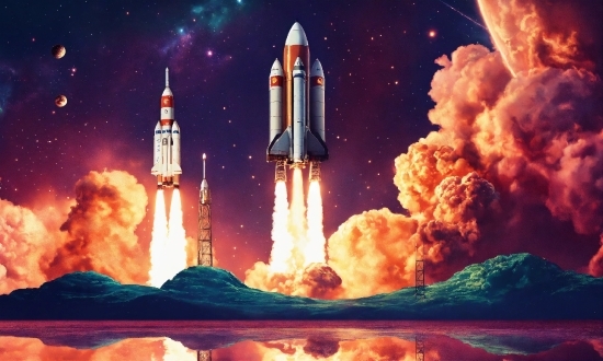 Modern Design, Sky, Light, Nature, Rocket, Space Shuttle