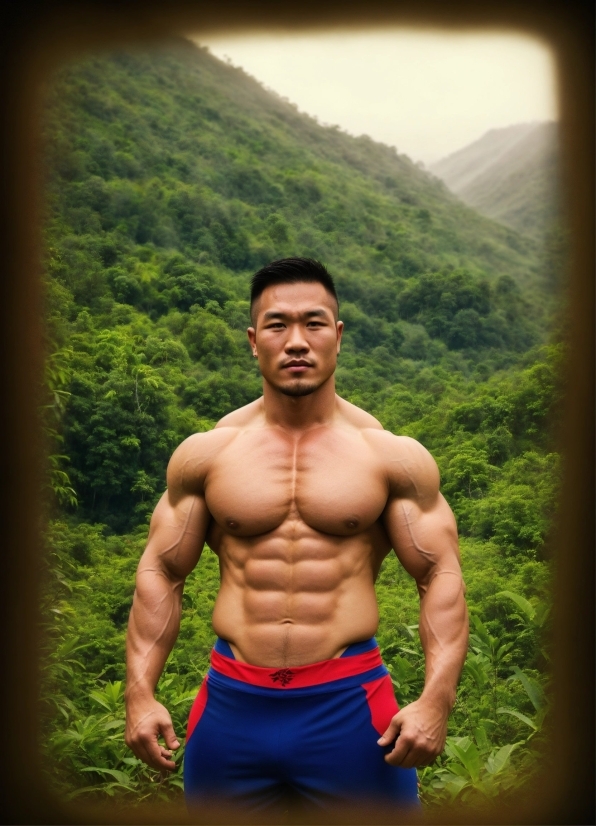 Motivational Anime Wallpaper, Bodybuilder, Sky, Shoulder, Muscle, People In Nature