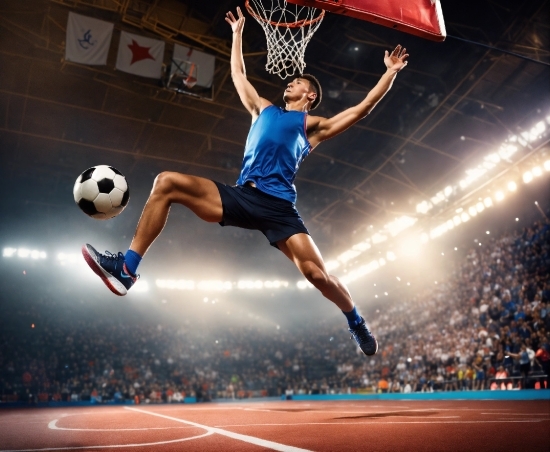 Photo No Copyright Free, Sports Equipment, Basketball Hoop, World, Light, Field House