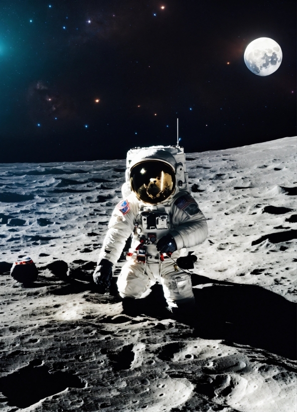 Photoshop Express, Sky, World, Astronaut, Moon, Flash Photography