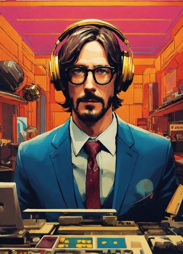 Pink Anime Wallpaper, Glasses, Vision Care, Tie, Beard, Eyewear