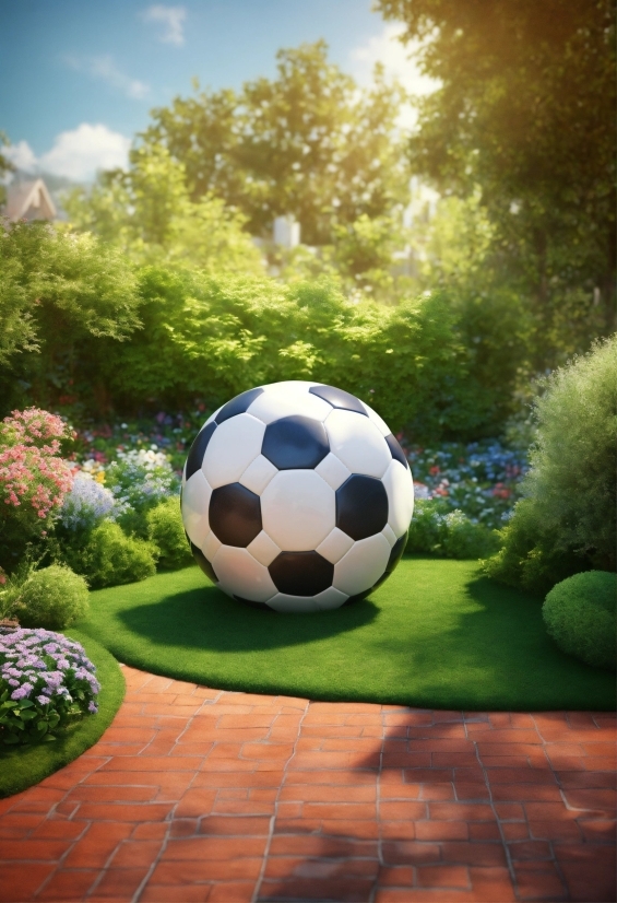 Plant, Flower, Sports Equipment, Soccer, Sky, Football